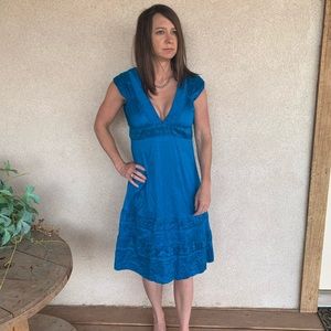 Christiane Celle Calypso blue dress. Size 4.